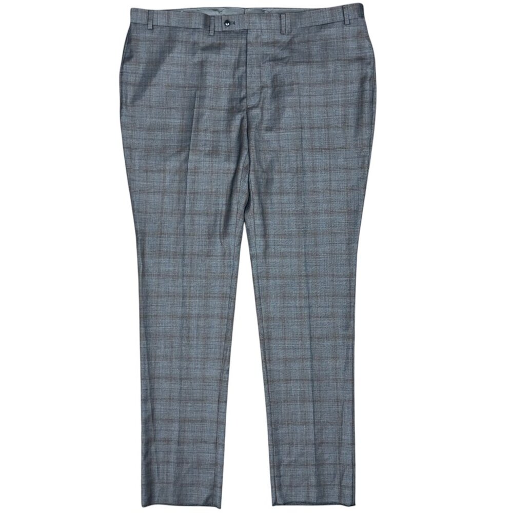 NWT Men's CALVIN KLEIN Mabry Suit Pants Unhemmed Plaid Dress Pants‎ | Size 50R - Picture 3 of 9